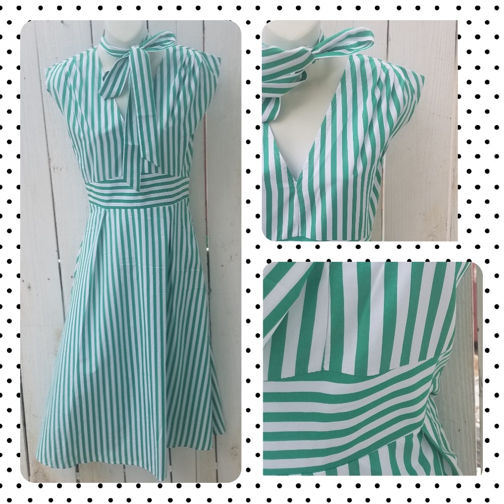 Striped Retro Pin Up Dress
